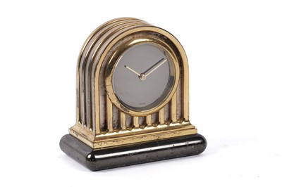 Lot 228 - A Bulgari 'Duomo' brass cased miniature clock