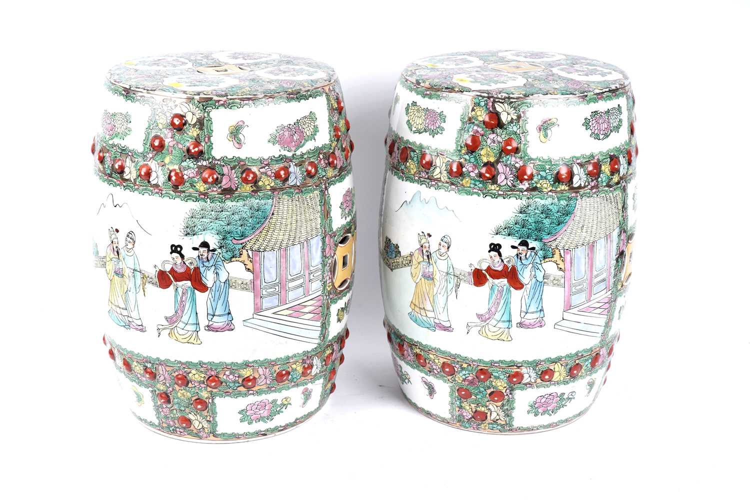 Lot 325 - A pair of contemporary Chinese garden seats