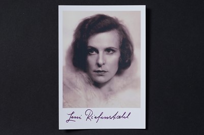 Lot 742 - A Leni Riefenstahl autographed photograph