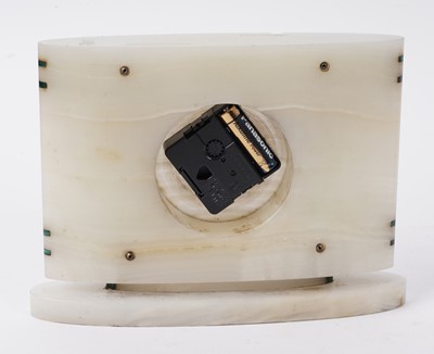 Lot 215 - An Elliot onyx mantle clock; and five others