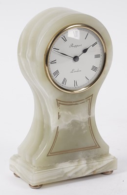 Lot 215 - An Elliot onyx mantle clock; and five others