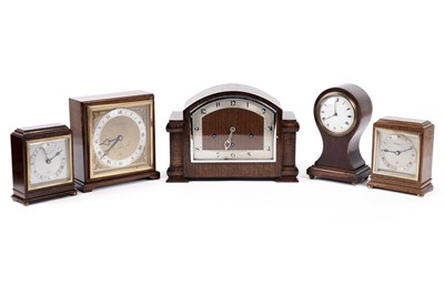 Lot 216 - An Elliot of London mantle clock; and four others