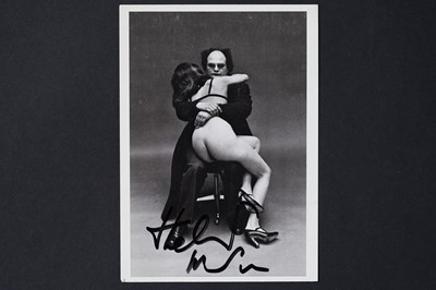 Lot 748 - A Helmut Newton signed postcard