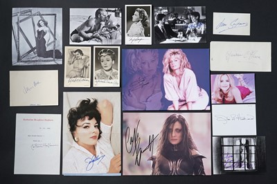 Lot 751 - Autographs of actresses, some with male counterparts