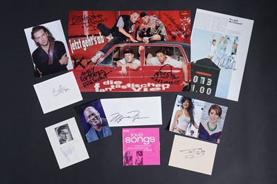 Lot 753 - Autographs of musicians and sports personalities