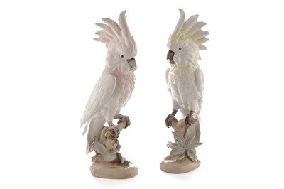 Lot 77 - Two Royal Dux cockatoos