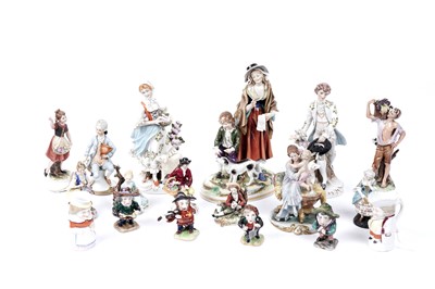 Lot 473 - A selection of Capodimonte and other ceramics