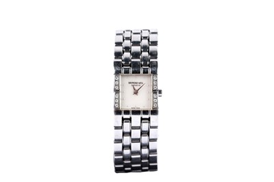 Lot 129 - A Raymond Weil lady's diamond wristwatch