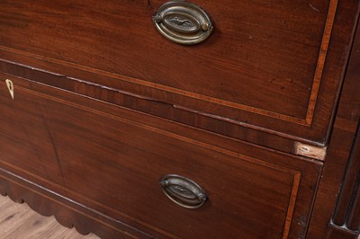 Lot 9 - A substantial George III inlaid mahogany chest of drawers