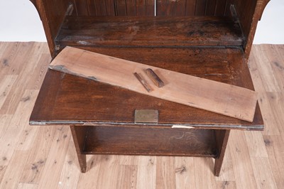Lot 5 - After Liberty: an early 20th Century oak Arts and Crafts bureau