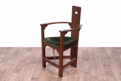 Lot 6 - Style of George Walton for Liberty: Arts and Crafts armchair