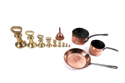 Lot 246 - A selection of 20th Century brass and copper ware