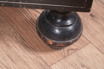 Lot 43 - A mid-19th Century Italian ebonised and ivory inlaid side cabinet