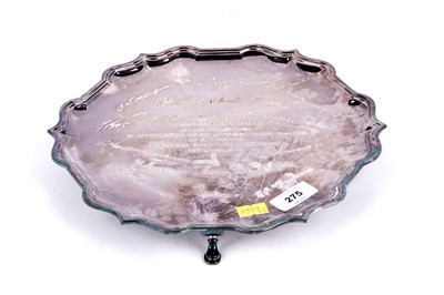 Lot 275 - A Queen Elizabeth II silver waiter