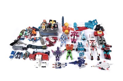 Lot 137 - A collection of Hasbro Transformers toys; and other vintage toys