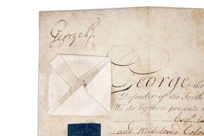 Lot 342 - ﻿An 18th Century military document signed by King George II