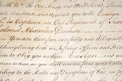 Lot 342 - ﻿An 18th Century military document signed by King George II