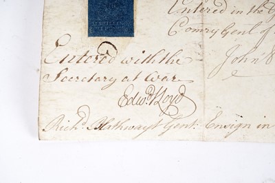 Lot 342 - ﻿An 18th Century military document signed by King George II