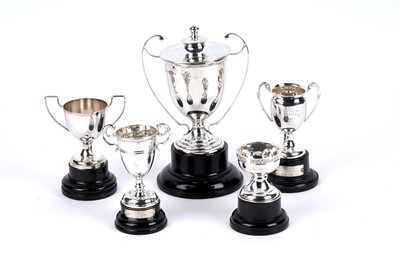 Lot 283 - A selection of silver and silver plated sporting trophies