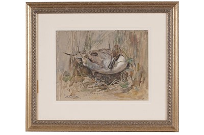 Lot 97 - Mabel Dawson - A Duck Amongst the Reeds | watercolour