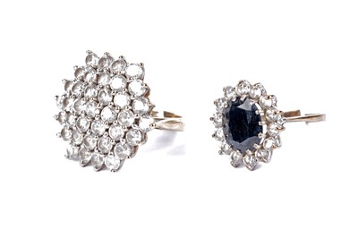 Lot 48 - Two cluster dress rings