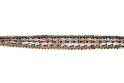 Lot 172 - A 9ct tri-colour gold bracelet
