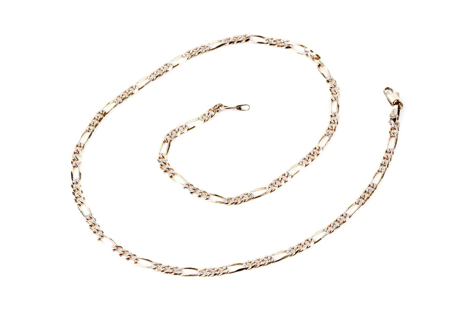 Lot 175 - A 9ct gold fancy link chain necklace