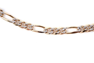 Lot 175 - A 9ct gold fancy link chain necklace