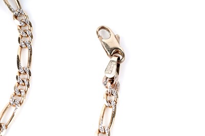 Lot 175 - A 9ct gold fancy link chain necklace