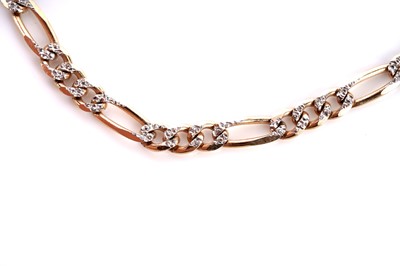 Lot 175 - A 9ct gold fancy link chain necklace