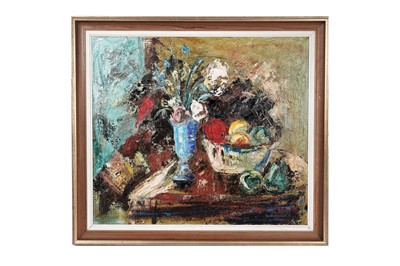 Lot 239 - Józef Wasiołek - Still life of flowers and fruit | oil on canvas