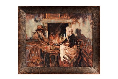 Lot 203 - Ken Moroney - By the Fireside | oil on board