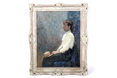 Lot 204 - Gordon Radford - Portrait of a seated lady | oil on board