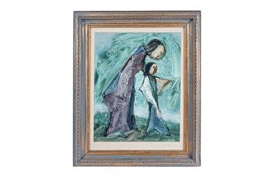 Lot 205 - Tadeusz Was - Mother and child | mixed media