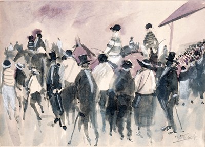 Lot 173 - *. Taylor - The parade ring | watercolour