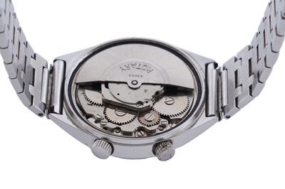 Lot 498 - Rotary Alarm: a stainless steel cased automatic wristwatch