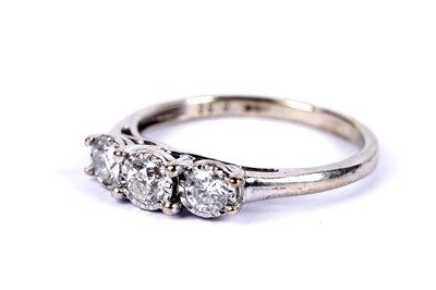 Lot 50 - A diamond three stone ring