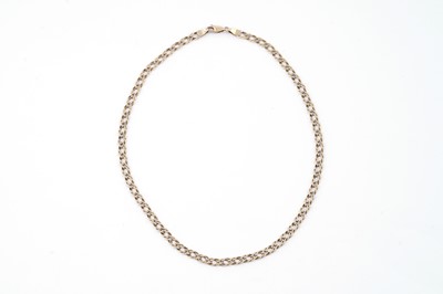 Lot 5 - A 9ct yellow gold fancy link chain necklace