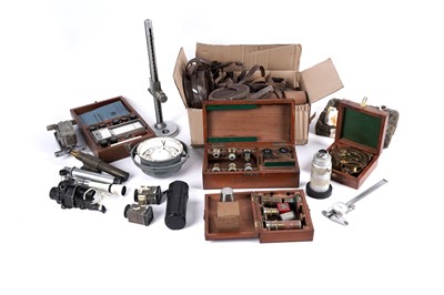 Lot 405 - A selection of various scientific instruments and part instruments