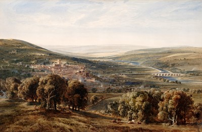 Lot 973 - Bernard Walter Evans RI RBA - Hexham from Fellside, Northumberland | watercolour