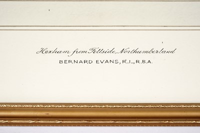 Lot 973 - Bernard Walter Evans RI RBA - Hexham from Fellside, Northumberland | watercolour