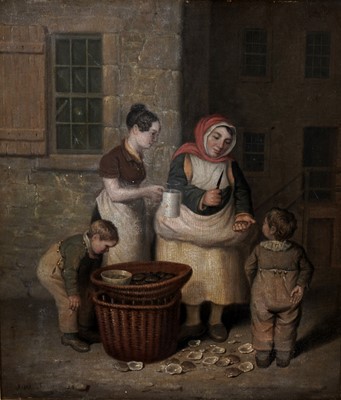 Lot 994 - John Pairman - Oyster Shucking | oil