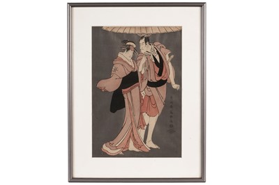 Lot 4 - After Toshusai Sharaku - The Actors Ichikawa Komazo II and Nakayama Tomisaburo | woodblock print