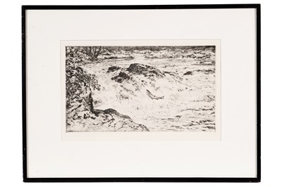 Lot 10 - David T. Robertson - Salmon Leap | etching