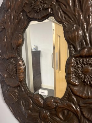 Lot 155 - An early 20th Century Arts and Crafts copper mirror