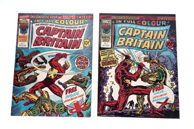 Lot 368 - Captain Britain No’s. 1 and 2 by Marvel UK