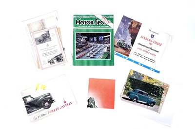 Lot 476 - A collection of vintage car brochures/manuals from the mid-1900's