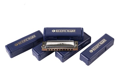 Lot 14 - Five Hohner Blues harp harmonicas