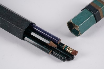 Lot 201 - ﻿An early 20th Century desk tidy; and a selection of other desk accessories