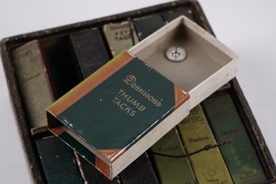 Lot 201 - ﻿An early 20th Century desk tidy; and a selection of other desk accessories